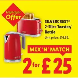 Lidl SILVERCREST 2-Slice Toaster/Kettle offer