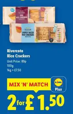 Lidl Rivercote Rice Crackers offer
