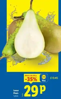 Lidl Loose Pears offer
