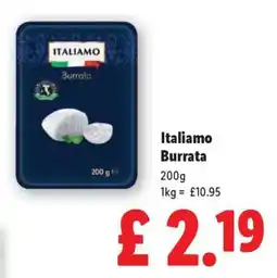 Lidl Italiamo Burrata offer