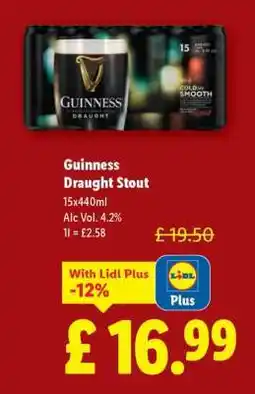 Lidl Guinness Draught Stout offer