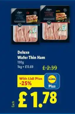 Lidl Deluxe Wafer Thin Ham offer