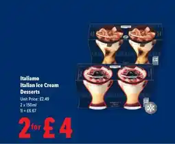 Lidl Italiamo Italian Ice Cream Desserts offer
