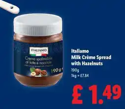 Lidl Italiamo Milk Crème Spread with Hazelnuts offer