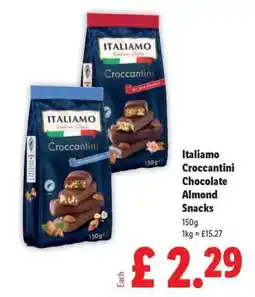 Lidl Italiamo Croccantini Chocolate Almond Snacks offer