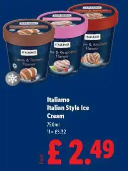 Lidl Italiamo Italian Style Ice Cream offer