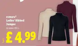 Lidl esmara Ladies' Ribbed Jumper offer