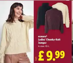 Lidl esmara Ladies' Chunky-Knit Jumper offer