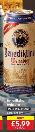Aldi Benediktiner Weissbier offer