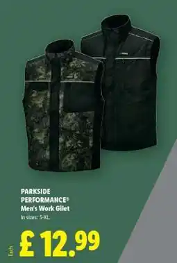 Lidl PARKSIDE PERFORMANCE Men's Work Gilet offer