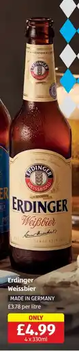 Aldi Erdinger Weissbier offer