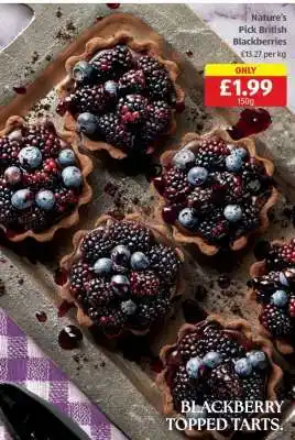 Aldi Blackberry Topped Tarts offer