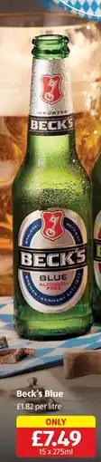 Aldi Beck's Blue offer