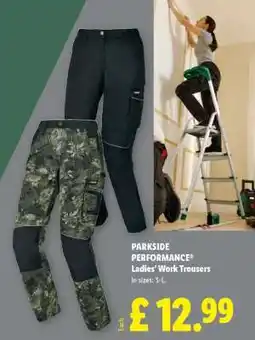 Lidl PARKSIDE PERFORMANCE Ladies' Work Trousers offer