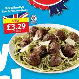 Aldi Mini Italian-Style Beef & Pork Meatballs offer