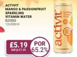 Bestway Activit mango & passionfruit sparkling vitamin water offer