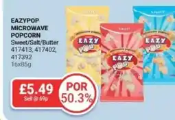 Bestway Eazypop microwave popcorn Sweet/Salt/Butter offer