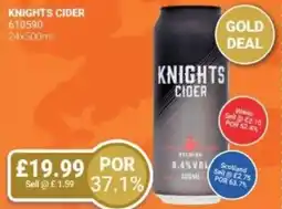 Bestway Knights cider offer
