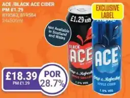 Bestway Ace/black ace cider offer