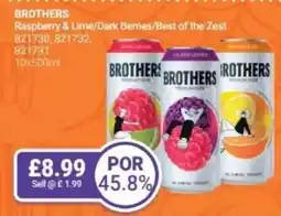 Bestway BROTHERS Raspberry & Lime/Dark Berries/Best of the Zest offer