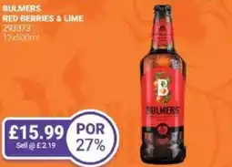 Bestway Bulmers red berries & lime offer