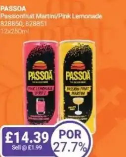 Bestway PASSOA Passionfruit Martini/Pink Lemonade offer