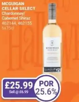Bestway Mcguigan cellar select Chardonnay/ Cabernet Shiraz offer