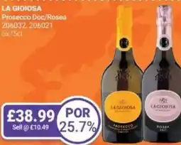 Bestway LA GIOIOSA Prosecco Doc/Rosea offer
