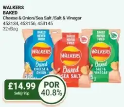 Bestway WALKERS BAKED Cheese & Onion/Sea Salt/Salt & Vinegar offer