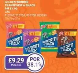 Bestway Golden wonder transform a snack offer