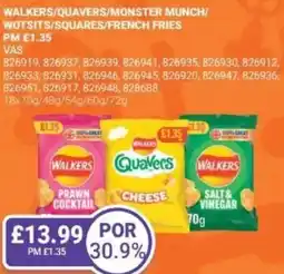Bestway Walkers/quavers/monster munch/ wotsits/squares/french fries offer