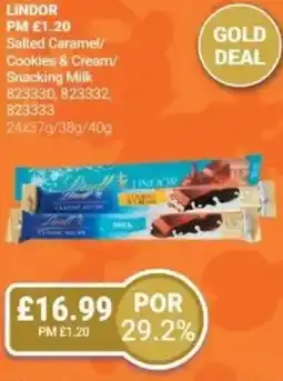 Bestway LINDOR Salted Caramel/ Cookies & Cream/ Snacking Milk offer