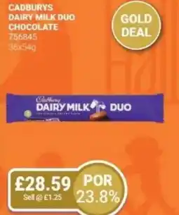 Bestway CADBURYS Dairy milk duo chocolate offer