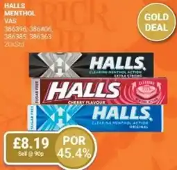 Bestway Halls menthol offer