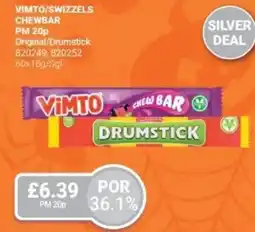 Bestway Vimto/swizzels chewbar Original/Drumstick offer