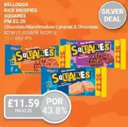 Bestway KELLOGGS Rice krispies squares Chocolate/Marshmallow/Caramel & Chocolate offer