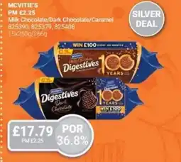 Bestway MCVITIE'S Milk Chocolate/Dark Chocolate/Caramel offer
