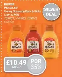 Bestway ROWSE Honey Squeezy/Dark & Rich/ Light & Mild offer