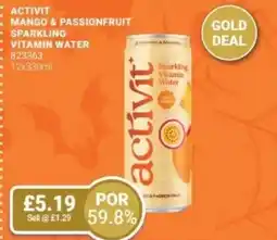 Bestway ACTIVIT Mango & passionfruit sparkling vitamin water offer
