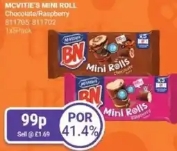 Bestway Mcvitie's mini roll chocolate/raspberry offer