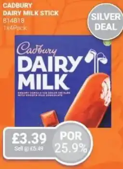 Bestway CADBURY Dairy milk stick offer