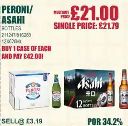 Bestway PERONI/ASAHI Bottles offer