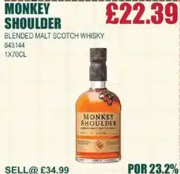 Bestway MONKEY SHOULDER Blended malt scotch whisky offer