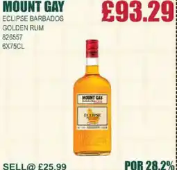 Bestway MOUNT GAY Eclipse barbados golden rum offer