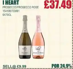 Bestway I HEART Prosecco/prosecco rose offer