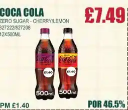 Bestway COCA COLA Zero sugar-cherry/lemon offer