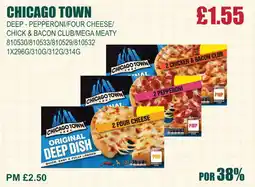 Bestway CHICAGO TOWN Deep - pepperoni/four cheese/ chick & bacon club/mega meaty offer
