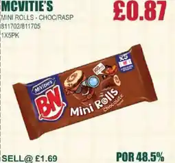 Bestway MCVITIE'S Mini rolls - choc/rasp offer