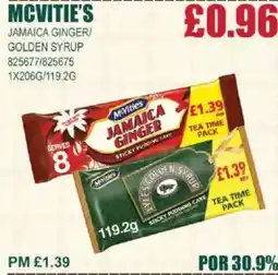 Bestway MCVITIE'S Jamaica ginger/ golden syrup offer