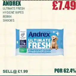Bestway ANDREX Ultimate fresh hygiene wipes offer